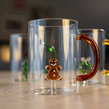 Charger l'image dans la galerie, Mug en verre borosilicate 420 ml - Bonhomme en pain d'épices - vue 2