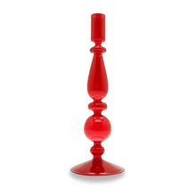 Charger l'image dans la galerie, Bougeoir en verre 25 cm - Rouge - vue 1