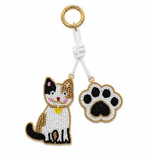 Charger l'image dans la galerie, Porte-clés et charm de sac - Chat et patte - vue 1