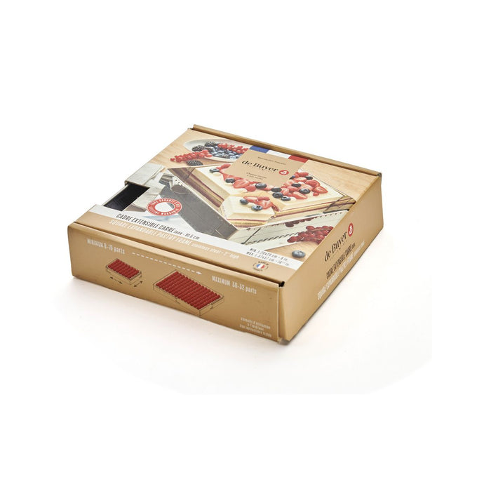 Cadre extensible carré  inox,  20 à 37 cm haut. 5 cm - De Buyer