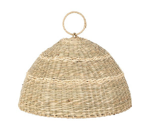 Cloche récif naturel jonc de mer et fer D 35 cm - Comptoir de famille