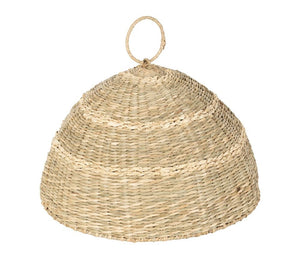 Cloche récif naturel jonc de mer et fer D 35 cm - Comptoir de famille