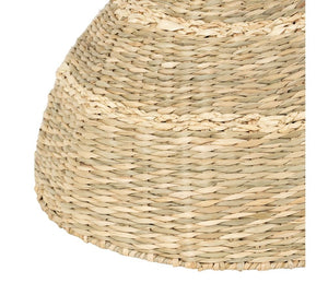 Cloche récif naturel jonc de mer et fer D 35 cm - Comptoir de famille