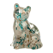 Charger l&#39;image dans la galerie, Déco chat félin émeraude et doré H 9,5 cm - Côté Table