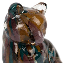 Charger l&#39;image dans la galerie, Déco chat félin multicolore  et doré H 9,5 cm - Côté Table