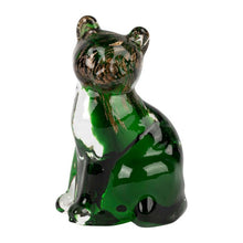 Charger l&#39;image dans la galerie, Déco chat félin vert et doré H 9,5 cm - Côté Table