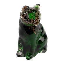 Charger l&#39;image dans la galerie, Déco chat félin vert et doré H 9,5 cm - Côté Table