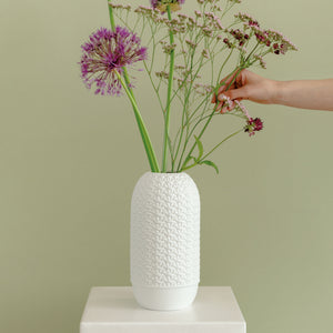 Vase "Tricot" Grand modèle en porcelaine - Räder