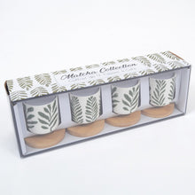 Charger l&#39;image dans la galerie, Matcha coffret de 4 tasses avec soucoupes. bois - Home Edelweiss
