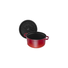 Charger l&#39;image dans la galerie, Cocotte 22 cm ronde, cerise, fonte - Staub