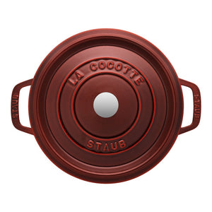 Cocotte 24 cm, ronde, grenadine, fonte - Staub