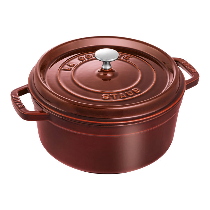 Cocotte 24 cm, ronde, grenadine, fonte - Staub