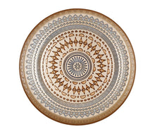 Charger l&#39;image dans la galerie, Plateau Nerea bleu et doré D35 cm en verre - Côté Table