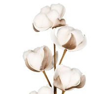 Charger l'image dans la galerie, Fleur artificielle Gossypium blanche et brune 92 cm - Côté Table