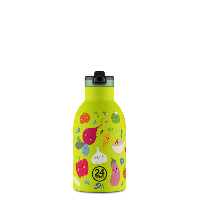 Gourde en inox isotherme Kids Veggie Friends 330ml - 24Bottles