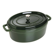 Charger l'image dans la galerie, Cocotte 33 cm, ovale basilic, fonte - Staub