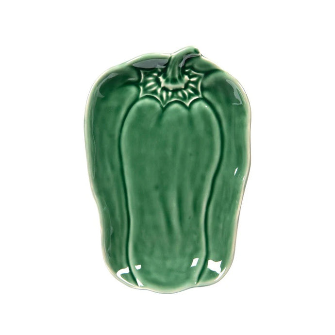 Plat rectangle poivron vert 23*17 cm - Bastide