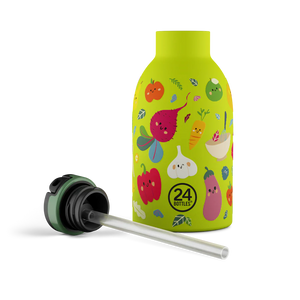Gourde en inox isotherme Kids Veggie Friends 330ml - 24Bottles
