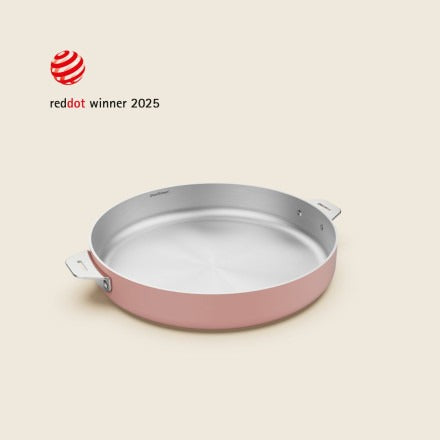 Merveilleuse poêle en inox 24 et 28 cm Guimauve - Cookut