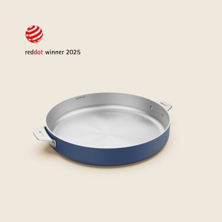 Merveilleuse poêle en inox 24 et 28 cm Myrtille - Cookut