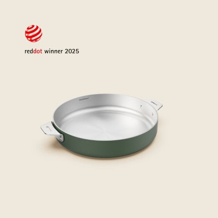 Merveilleuse poêle en inox 24 et 28 cm Fougère - Cookut