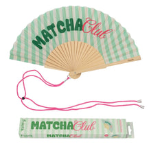 Charger l'image dans la galerie, Éventail Matcha Club Fisura avec cordon rose
