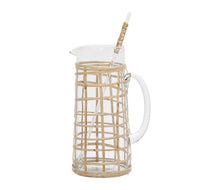Charger l&#39;image dans la galerie, Pichet  1,4l verre et rotin - Côté Table