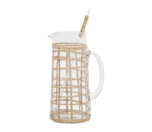 Pichet  1,4l verre et rotin - Côté Table