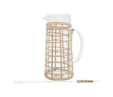 Charger l&#39;image dans la galerie, Pichet  1,4l verre et rotin - Côté Table