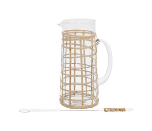 Pichet  1,4l verre et rotin - Côté Table