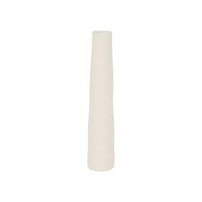 Vase Bamae blanc granit D 6,5 H 33 cm faïence- Côté Table