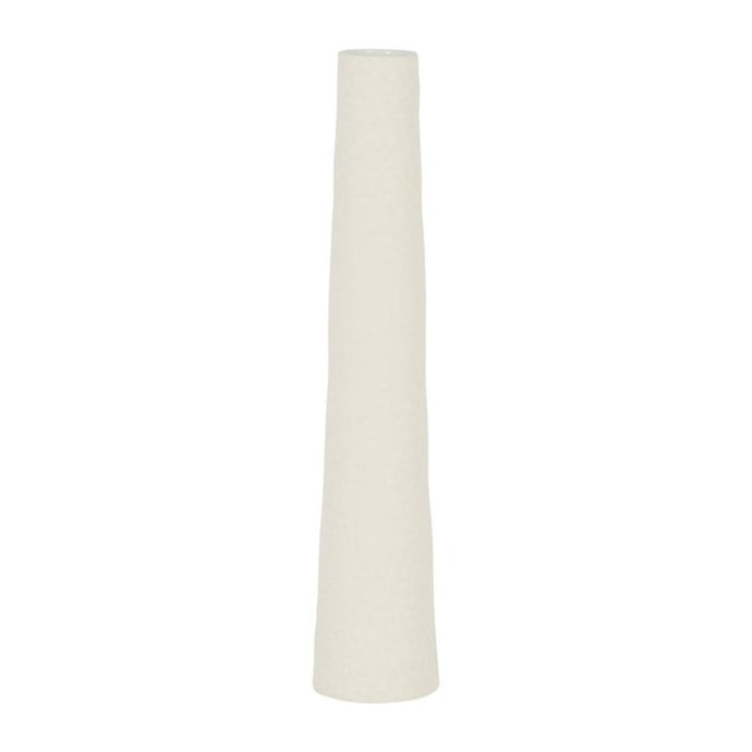 Vase Bamae blanc granit D 8,5 H 43 cm faïence- Côté Table
