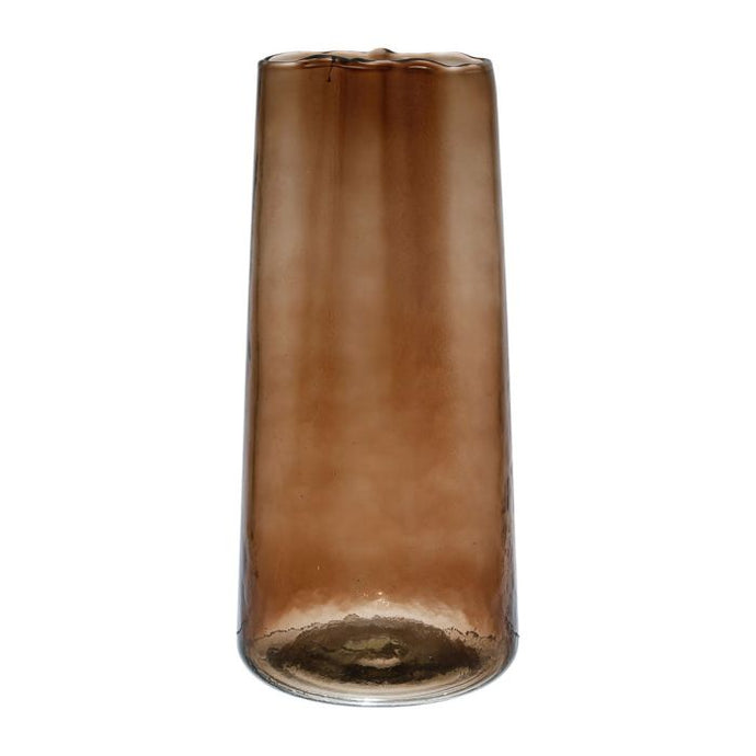 Vase Bronze Ambre verre H 33 cm - Côté Table