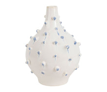 Charger l&#39;image dans la galerie, Vase Dame-Jeanne Delicio blanc et bleu D 21,5*H25 cm - Côté Table