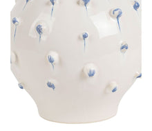 Charger l&#39;image dans la galerie, Vase Dame-Jeanne Delicio blanc et bleu D 21,5*H25 cm - Côté Table