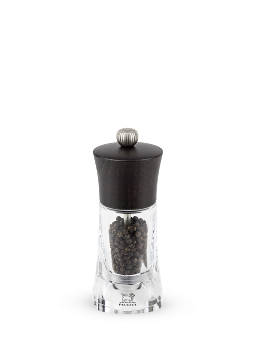 Oléron Moulin à Poivre manuel en bois et acryl couleur chocolat 14 cm - Peugeot