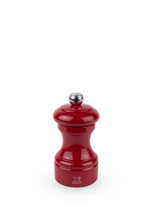 Bistro Moulin à sel manuel en bois laqué, rouge passion, 10 cm - Peugeot