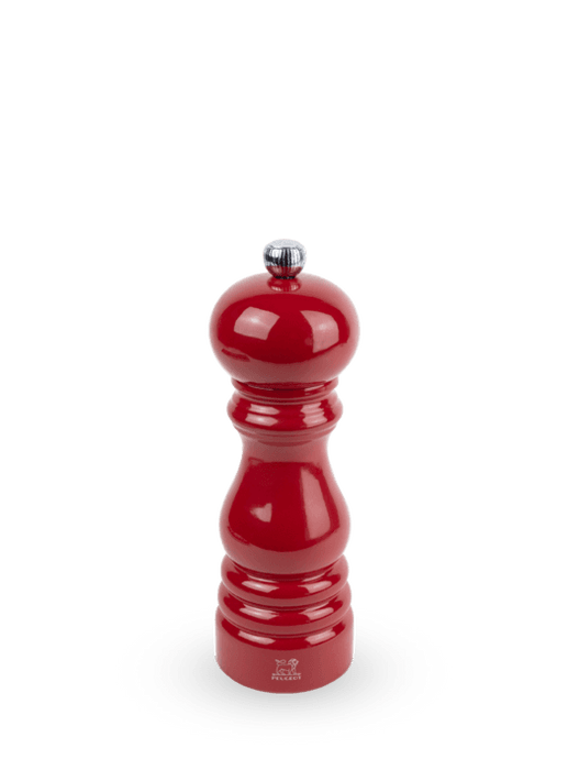 Paris Moulin à sel manuel en bois laqué, rouge passion, 18 cm - Peugeot