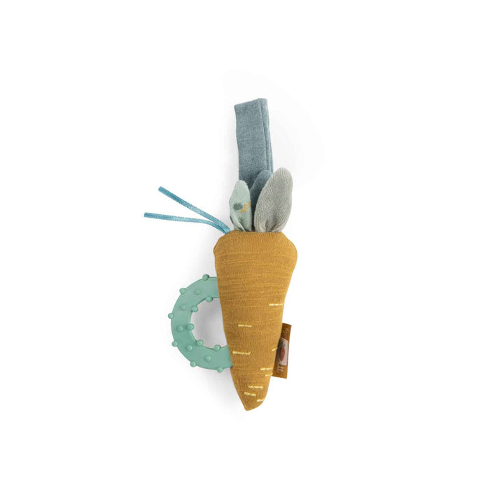 Hochet anneau de dentition carotte  Trois petits lapins - Moulin Roty