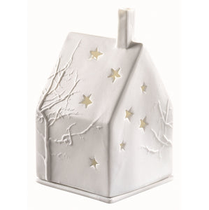 Maison lumineuse arbre l'heure d'hiver - Räder