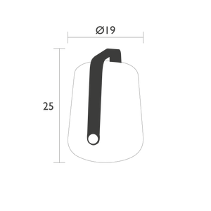 Lampe Balad H25 Carbone - Fermob