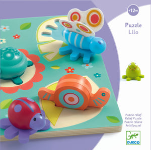Puzzle Bois tortue et amis "lilo"- Djeco