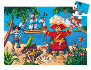 Puzzle 36 pièces Le pirate et son trésor - Djeco