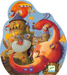 Puzzle 54 pièces Vaillant & le dragon - Djeco