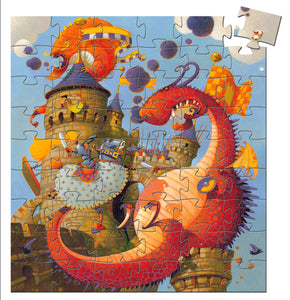 Puzzle 54 pièces Vaillant & le dragon - Djeco