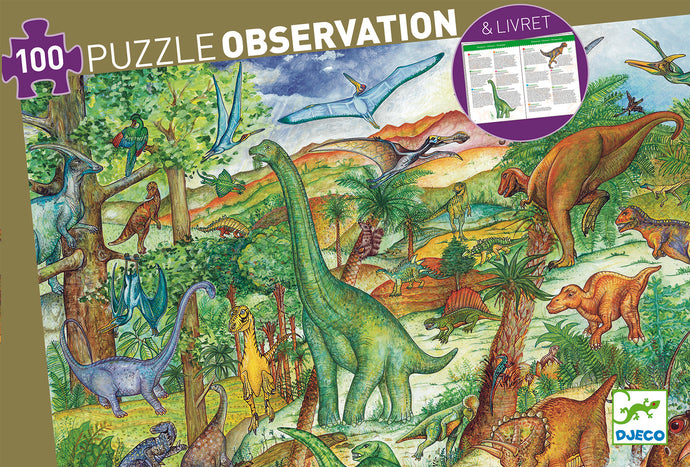 Puzzle d'observation Les dinosaures 100 pièces - Djeco