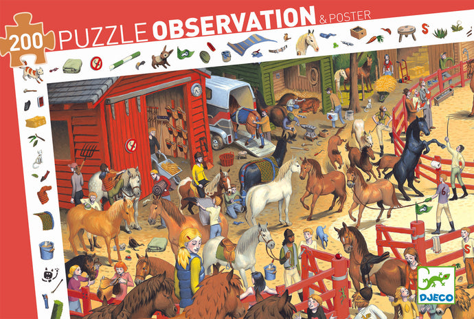 Puzzle d'observation Equitation 200 pièces - Djeco