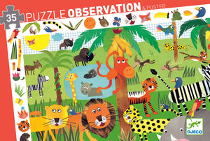 Puzzle d'observation La Jungle 35 pièces - Djeco