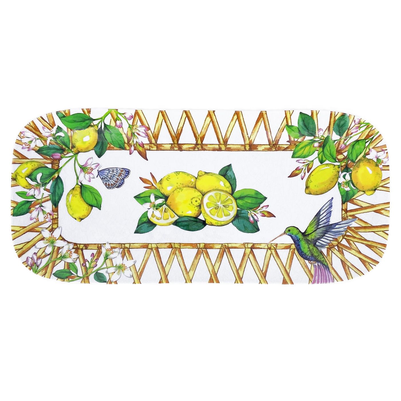 Plat à cake long rectangulaire 37,5 cm en mélamine Capri - Les Jardins –  Tendances et Harmonies