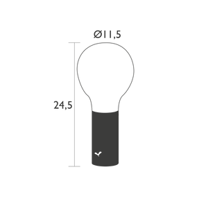 Lampe Aplô H24 Carbone - Fermob